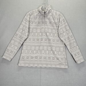 Eddie Bauer Aztec Southwest Fleece Sweater Womens Size Medium  1/4 Zip